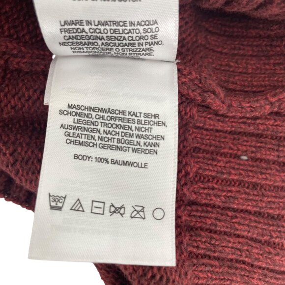 Columbia Mens XL Red Cotton Sweater With Ribbed Knit Design - Picture 6 of 7